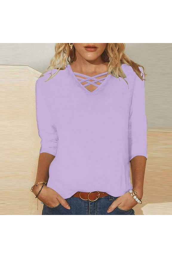 Cute Summer Tops for Women Sexy Tops for Women Summer Tops for Women 2025 Trendy V Neck Short Sleeve Shirts Fashion Casual Loose Comfy Tunic Blouse S-5Xl Plus Size Tops White Shirt Women On Cle