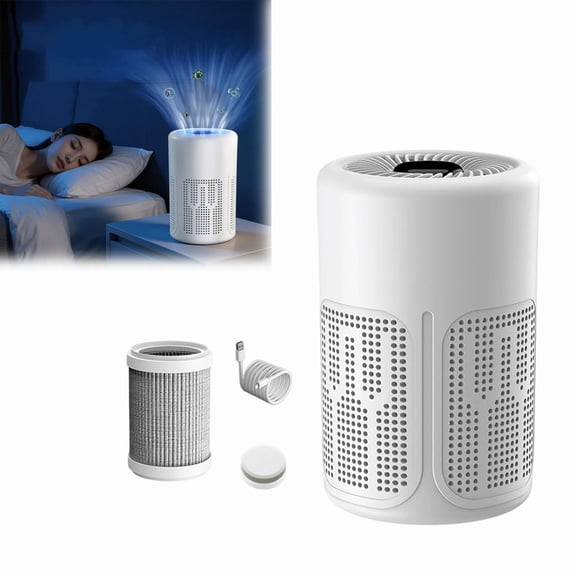 Njoeus Desktop Air Purifier with Multiple Filtration Negative Ion Technology Brings Advanced Particle Removal and Fresh Indoor Air Quality