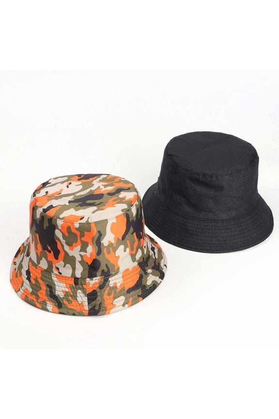 Double-Side-Wear Reversible Bucket Hat for Men Women Colorful Print Fisherman Cap