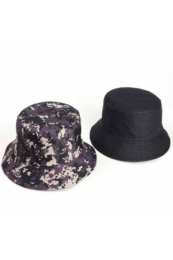 Double-Side-Wear Reversible Bucket Hat for Men Women Colorful Print Fisherman Cap
