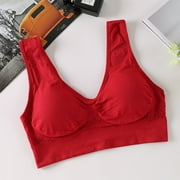 Njoeus Everyday Bras Sexy Bras for Women Women's Bra Wire Free Underwear Onepiece Bra Everyday Underwear Wrap Chest Bras for Women No Underwire Bras Womens Sports Bra