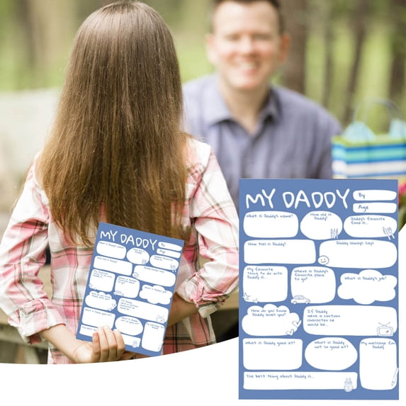 Njoeus Funny Father's Day Card Unique In Blanks Birthday Card for Daddy One Fill-in-the-Blank Humor Card Lets Kids Create a Hilarious and Heartfelt Message Just for Dad