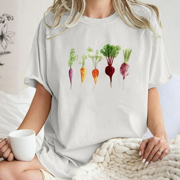 Njoeus Graphic Tees for Women Y2K Tops Womens Funny Cute Fruit Print Shirt Short Sleeve Graphic Tees for Women Girls Loose Fitted Tshirts Casual Summer Tops Ladies Blouse Shirts S-Xxl Plus Size Summer