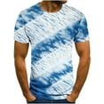 thumbnail image 1 of Njoeus Gym Tops Boys Shirts Men's T-Shirt Abstract Tie-Dyed Blouses Short Sleeve Round Neck Fashion Casual Daily Holiday T-Shirt Top Blouses Men's Tank Tops, 1 of 5