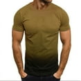 thumbnail image 1 of Njoeus Gym Tops Boys Shirts Mens Slim Muscle T-Shirt Contrast Color Tee Gradient Short Sleeve Summer Tops Crewneck Casual Shirts Workout Tshirts for Men Big & Tall S-4Xl Short Sleeve Shirts for Men, 1 of 4