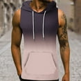 thumbnail image 1 of Njoeus Gym Tops Men's Tee-Shirts Men's Hooded Tank Top Summer Workout Sports Shirt Tops Sleeveless Drawstring Pocket Hoodies Vests Casual T-Shirt Top Oversized Tee Shirt Men, 1 of 5
