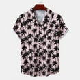 thumbnail image 1 of Njoeus Gym Tops Mens Graphic T Shirts Men's Shirt Palm Tree Hawaiian Shirts Floral Print Button Up T-Shirt Fashion Summer Beach Casual Tops Short Sleeve Dress Shirt Blouse Summer Tops for Men 2024, 1 of 5