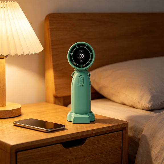 Njoeus Handheld Fan Foldable Desktop USB Rechargeable Small Fan High Wind Turbine For Outdoor Use From Folded Desktop to Turbine Breeze One Fan Packs High Wind for Outdoor Adventures