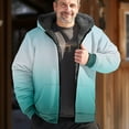 thumbnail image 1 of Njoeus Hoodies for Men Heavy-weight Fleeces Lined Sweatshirt, Men's Full Zip Up Warm Thicken Sherpas Jacket Hooded (Gradient Style) S-6XL Big & Tall Sizes, 1 of 7