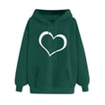 thumbnail image 1 of Njoeus Hoodies for Womens Cute Heart Print Sweatshirt Casual Fall Tops Long Sleeve Hooded Pullover with Pocket, 1 of 4
