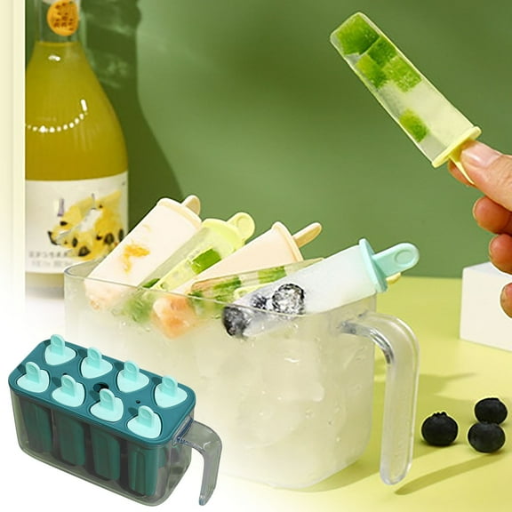 Njoeus Ice Cream Film with Easy Demolding Ice Maker Model Freezing Ice Box From Liquid Mix to Solid Popsicle One Silicone Mold Creates Homemade Ice Cream