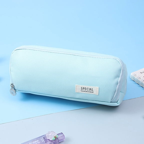 Njoeus Japanese Korean Style Multi-layer Cloth Pencil Case Stud-ent Stationery Storage Box Crossborder Pen Container 2pcs from Flat to Layered One Two-pack Organizes Pens in Multiple Compartments