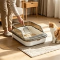 thumbnail image 1 of Njoeus Kitten or Small Litter Box,Semi Enclosed Pet Box with Shovel,for Kittens Poop Basin Brings Spray-Proof Design,and Easy Cleanup for Indoor Cat Supplies, 1 of 6