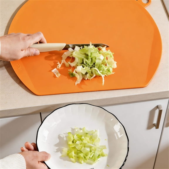 Njoeus Large Semi Circular Double Sided Plastic Cut-ting Board for Kitchen Countertop Brings Versatile Chopping Surface and Durable Construction
