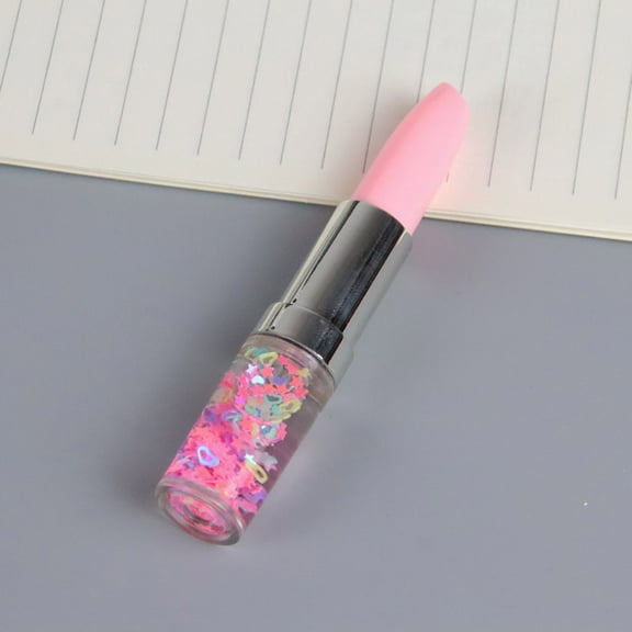 Njoeus Lipstick Styling Pen Cute stud-ent Pen Multifunctional Neutral Pen One Lipstick-Shaped Pen Turns Your Pencil Case into a Mini Makeup Kit of Writing Fun