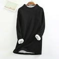 thumbnail image 1 of Njoeus Long Sleeve Tops, Women's Warm Thick Sherpas Lined Fleece Crewneck Sport Sweatshirt Pullover Loungewear S-XXL, 1 of 5