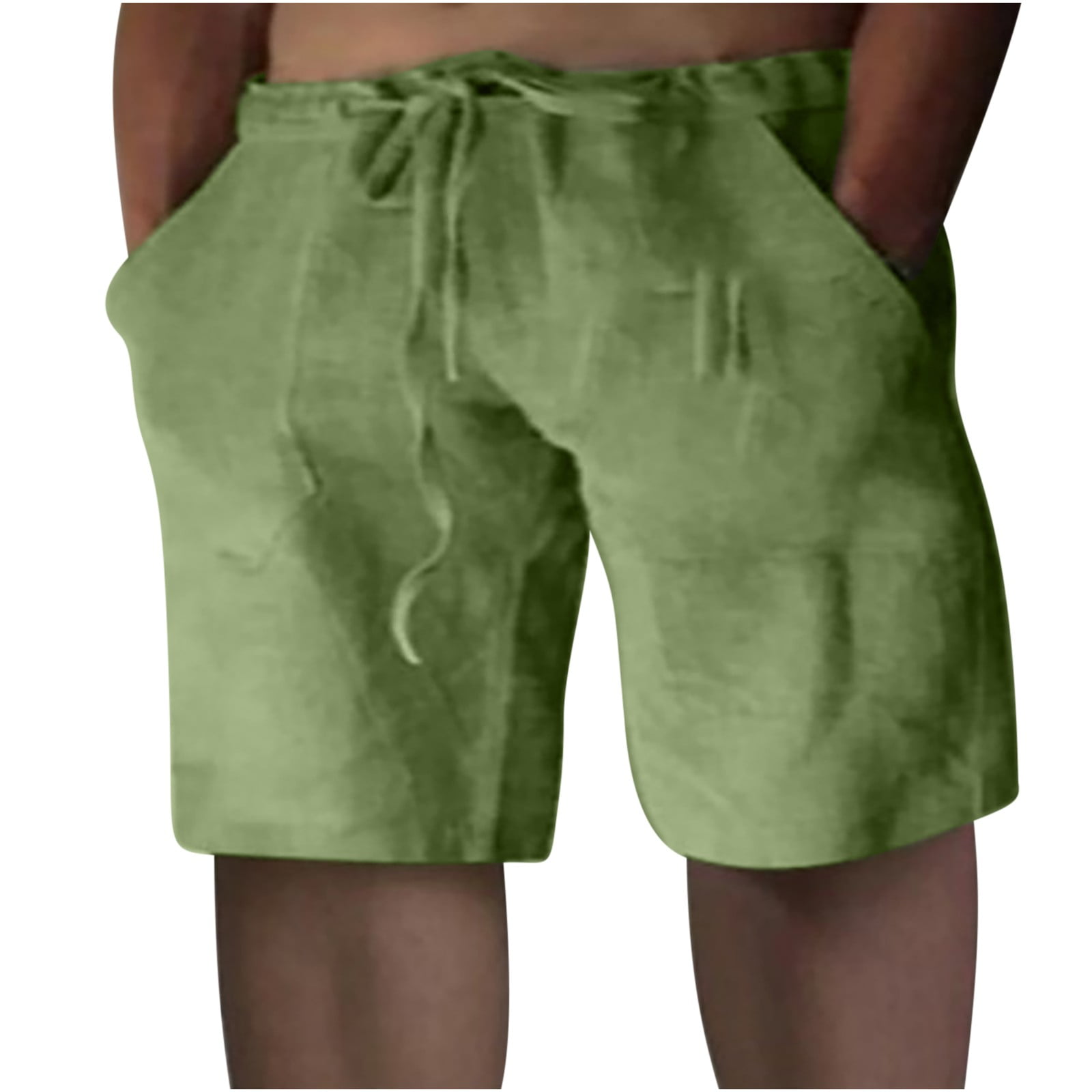 Saashi Summer New Men's Cotton Linen Breathable Shorts Hawaii Beach Pants Male.
