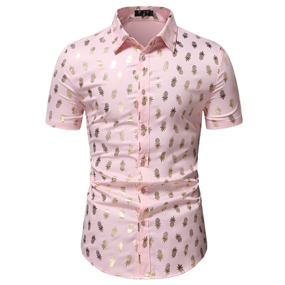 Njoeus Men's Athletic Shirts & Tees Boys Shirts Men's Casual Dress Shirt Short Sleeve Button Up Hawaiian Vacation Shirt Blouse T-Shirt for Office Work Party Mens White Tee Shirts