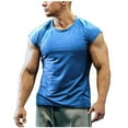 thumbnail image 1 of Njoeus Men's Athletic Shirts & Tees Sports Shirts for Men Men's Big & Tall Tank Top Casual Sports Tees Short Sleeve Crewneck Gym Workout T-Shirt Tank Tops Blouses M-4Xl Oversized Tee Shirt Men, 1 of 3