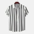 thumbnail image 1 of Njoeus Men's Athletic Shirts & Tees T Shirts for Man Men's Striped Dress Shirt Hawaiian Short Sleeve Shirt Beach Holiday Shirt Top/Shirt Blouse Mens Shirts, 1 of 8