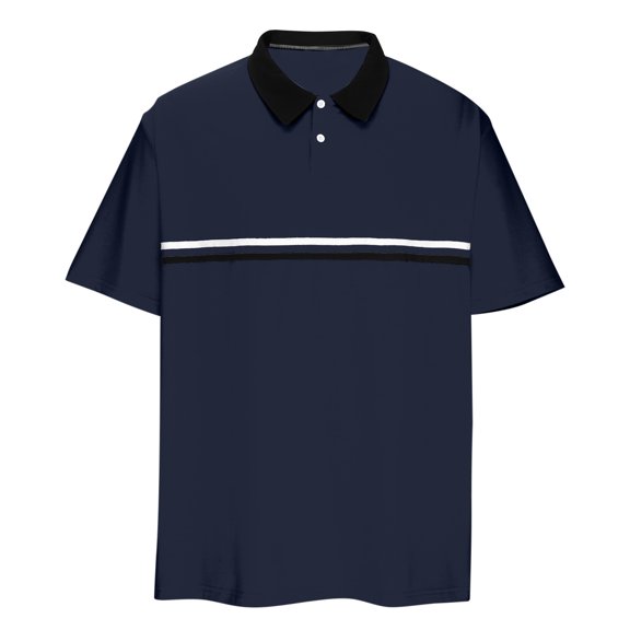 Njoeus Men's Athletic Shirts & Tees Workout Tops Men's Button Up Short Sleeve Golfs Shirts Lapel Gym Workout Sports T-Shirt Slim Fitted Basic Tees Shirt S-3Xl Graphic Tees