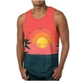 thumbnail image 1 of Njoeus Men's Beach Tank Tops Mens Summer Hawaiian Graphic Tees Sleeveless Athletic Shirt Big & Tall Shirts for Men S-4XL, 1 of 4