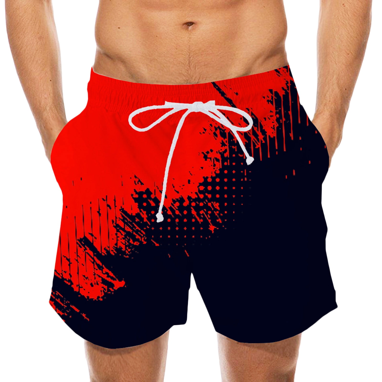 Men's Hawaiian Striped Board Shorts — Quick-Dry Swim Trunks For Beach & Vacation