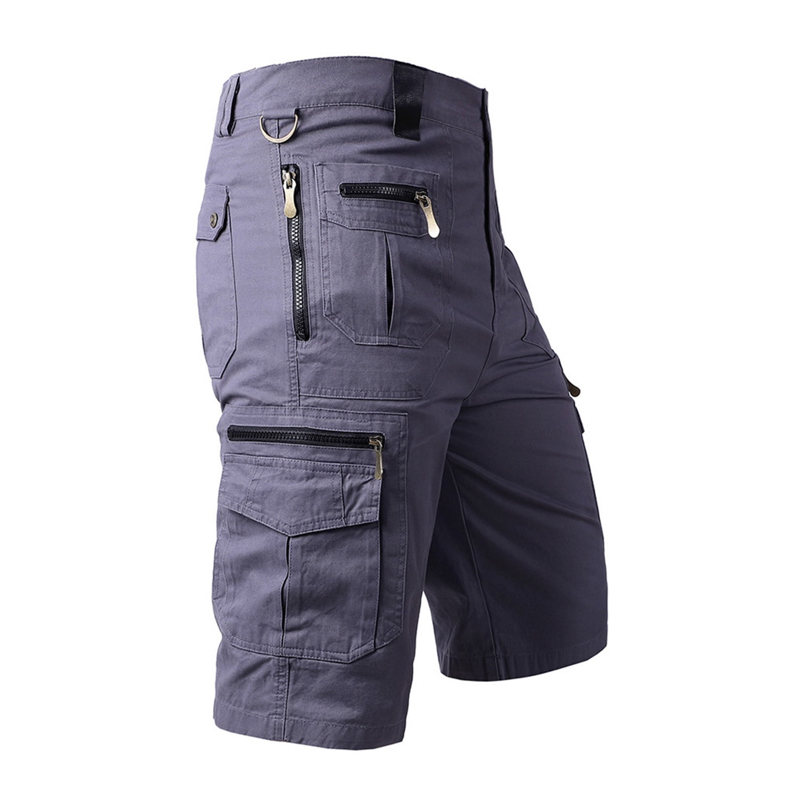 Njoeus Men's Cargo Casual Hiking Shorts Big Mens Shorts ZipPockets