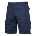 thumbnail image 1 of Njoeus Men's Cargo Shorts Big & Tall Elastic Waist Outdoor Shorts Mens Casual Cotton Loose Fit Cargo Work Short Pants with Multi-pocket Knee Length M-5XL, 1 of 5