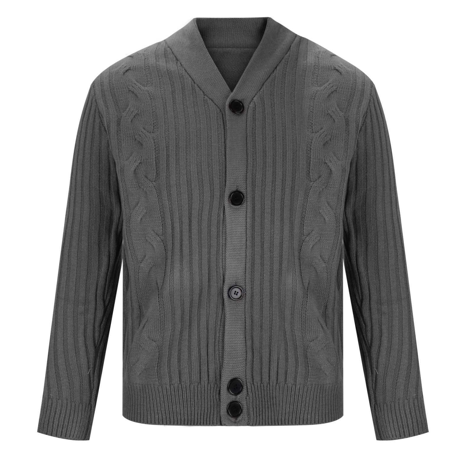 Men's Chunky Knit Shawl Collar Cardigan Sweater main image 1