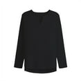 thumbnail image 1 of Njoeus Men's Cotton Loose Long Sleeve Tunic Shirt Mens Big & Tall Linen Hippie T Shirts Casual V Neck Beach Henleys Top S-5XL, 1 of 5