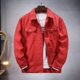 thumbnail image 1 of Njoeus Men's Denim Jacket Casual Slim Fits Jean Jackets Classic Long Sleeve Trucker Jean Jacket Coat M-4XL（Available in Big & Tall), 1 of 6