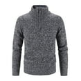 thumbnail image 1 of Njoeus Men's Fashion Mens Turtleneck Sweater Men's Winter Long Sleeve Stand Collar Zipper Half High Neck Sweater Casual Stand Collar Large Zipper Pullover Sweater Knitwear High Neck Sweater 2023 On Cl, 1 of 4