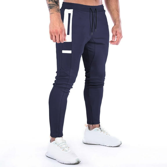 Njoeus Men's Gym Jogger Pants Elastic Waist Slim Fitting Sweatpants Casual Workout Running Sweat Pants Track Pants with Pockets S-XXL