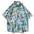 thumbnail image 1 of Njoeus Men's Hawaiian Shirt Short Sleeve Floral Shirts Men Big & Tall Button Up Holiday Beach T-Shirt M-5XL, 1 of 4
