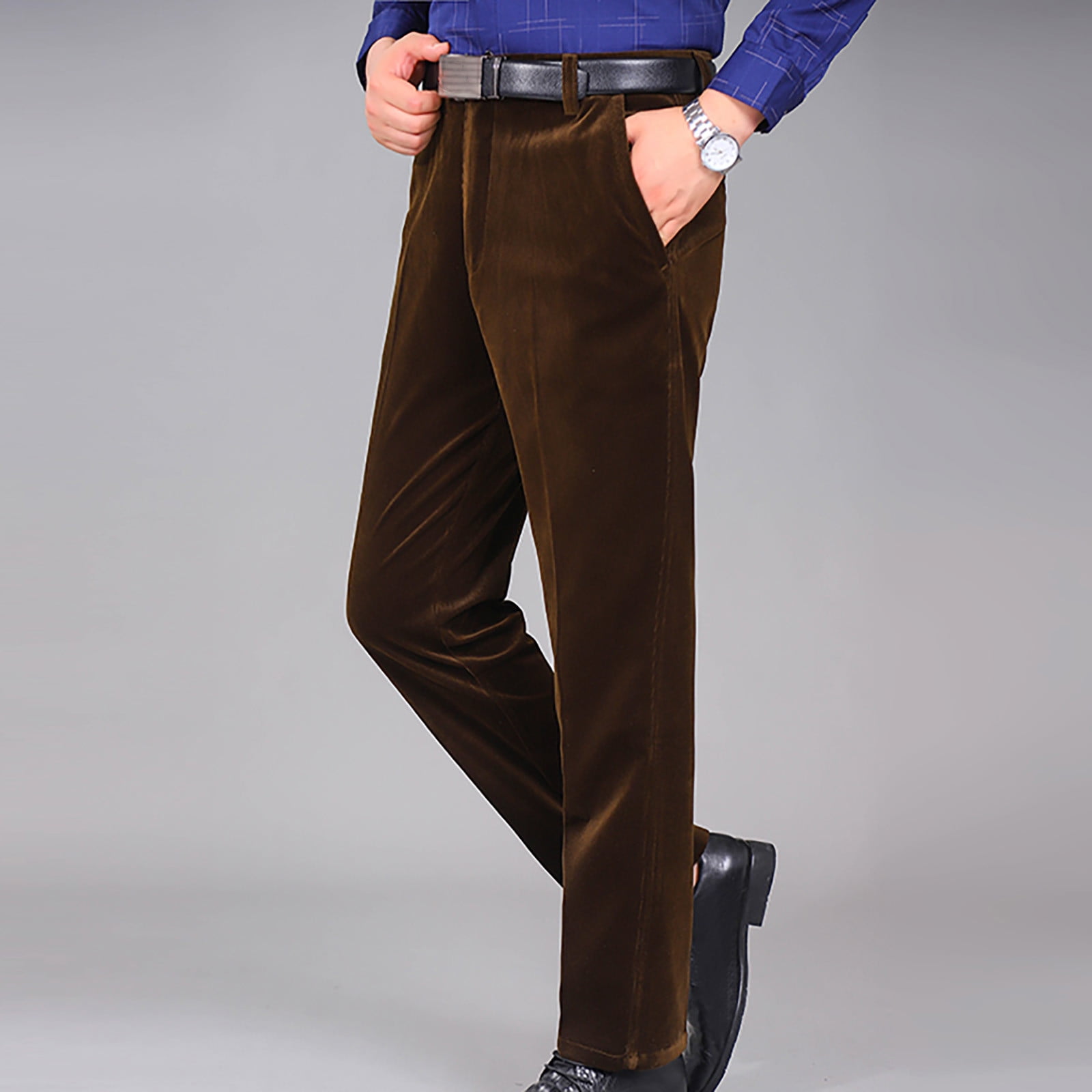 Njoeus Men's High Waist Cotton Corduroy Trousers Luxury Office Work Pants Classic & Straight Leg Flat Front Pant for Men Big & Tall Sizes S-5XL (No Njoeus Men's High Waist Cotton Corduroy Trousers Luxury Office Work Pants Classic & Straight Leg Flat Front Pant for Men Big & Tall Sizes S-5XL (No