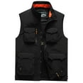 thumbnail image 1 of Njoeus Men's Lightweight Vest Sleeveless Windproof Jacket with Zipper Pcoket Mens Big & Tall Sports Vest for Outdoor Cycling Travel Hiking Running Golf 3X 4X 5X 6X Black Clearance, 1 of 4