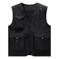 thumbnail image 1 of Njoeus Men's Outdoor Cargo Vest with Multi-Pocket Big & Tall Sleeveless Vest Jacket Utility Vest for Fishing Hiking Fintness 3X 4X 5X Black Summer Savings, 1 of 9