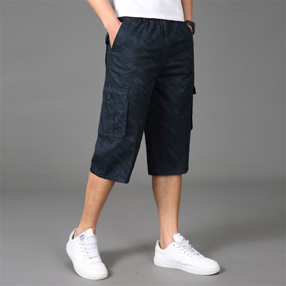 Njoeus Men's Pants Track Pants For Men Mens Summer Casual Fitness Bodybuilding Printed Pocket Sports Shorts Pants Mens Sweatpants On Clearance
