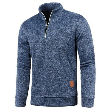 Njoeus Men's Quarter Zip Thermal Pullover Shirts, Men Long Sleeve Fleeces Lined Lightweight Running Workout Sweatshirt for Men Big & Tall