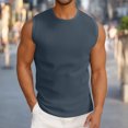 thumbnail image 1 of Njoeus Men's Slim Fitted Workout Tank Tops Bodybuilding Gym Fitness Muscle Tee Athletic Knit Shirt Summer Casual Sleeveless T-Shirts Crewneck Men Undershirt M-2X 3X Navy Clearance, 1 of 6