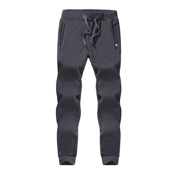 Njoeus Men's Soft Comfy Thick Sherpas Jogger Pants Athletic Sweatpants for Men Big & Tall Winter Warm Fleece Pants Lounge Pants Trousers Gray 5X-Large
