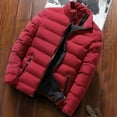 thumbnail image 1 of Njoeus Men's Stand Collar Puffer Jacket, Men Warm Winter Quilted Down Jacket, Lightweight Long Sleeve Windproof Puffer Coat with Pockets, 1 of 3