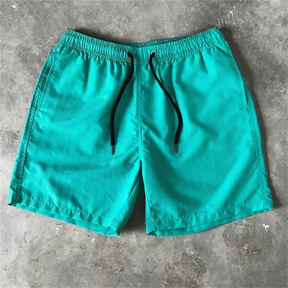 Njoeus Men's Swim Trunks, Men Casual Elastic Waist Swim Shorts Solid Color Beach Shorts Swimsuit Swimwear Bathing Suit (M-5XL Big & Tall Sizes)
