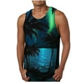 thumbnail image 1 of Njoeus Men's Tank Tops Summer Sleeveless Hawaiian Shirts for Men Big & Tall Gym Workout Tank Top Casual Beach Sports Shirts Novelty Graphic Tees S-4XL, 1 of 4