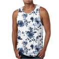 thumbnail image 1 of Njoeus Men's Tank Tops Summer Sleeveless Tropical Hawaiian Beach T-Shirts for Men Casual Funny Graphic Tees Gym Workout Tank Tops Vacation Outfits （Available In Big & Tall) 2X 3X 4X Summer Savings, 1 of 4