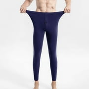 Njoeus Men's Thermal Underwear Bottom Soft Fleece Lined Long Johns Pants Men Winter Warm Base Layer Lightweight Leggings XL-4XL（Available in Big & Tall) Dark Gray XXL