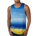 thumbnail image 1 of Njoeus Men's Tie-Dyed Tank Top Sleeveless Novelty Graphic Tees Mens Big & Tall Casual Cool Sports Workout Tank Tops for Men Vacation Hawaiian Beach T-Shirts 2X 3X 4X Blue Clearance, 1 of 4