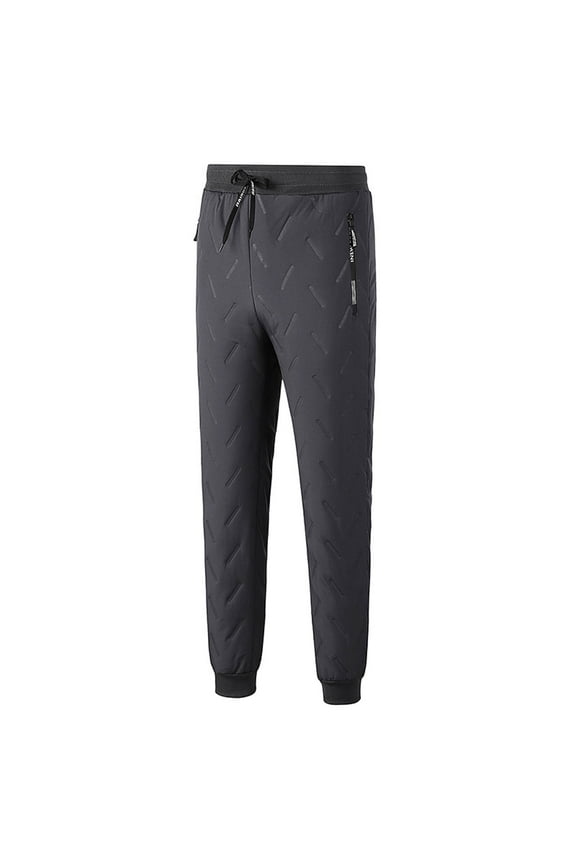 Men's Winter Fleece Pants Comfy Warm Sherpas Lined Sweatpants Active Workout Running Jogger Pants with Zip Pockets S-3XL