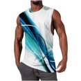 thumbnail image 1 of Njoeus Mens Athletic Workout Tank Top Gym Muscle Cool Graphic Tees for Men Casual Sleeveless Shirts Fitness Bodybuilding Shirt for Beach Running Jogging S-XXL Sky Blue Clearance, 1 of 4
